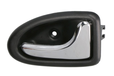 Maner usa fata dreapta interior, negru/crom potrivit OPEL VIVARO A; RENAULT CLIO II Ph I, CLIO II Ph II, MEGANE I, SCENIC I, TRAFIC II 01.96-08.14 [0]