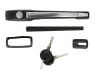 Maner usa Fata Stanga cu cheie, exterior, cu incuietoare, crom/negru potrivit VW CADDY I, GOLF II, JETTA II, PASSAT B2, POLO, POLO CLASSIC, POLO II, SCIROCCO 0.9-2.2 1979-1994 [2]