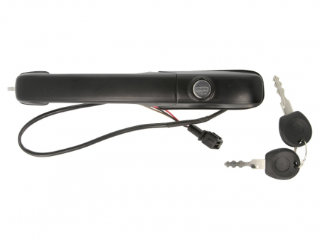 Maner usa Fata Stanga cu cheie, exterior, fara inchidere centralizata, cu cheie, cu incuietoare, cu cablu/cabluri, negru potrivit VW PASSAT B3/B4 1.6-2.9 1988-1997 [0]