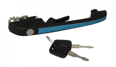 Maner usa - Maner usa fata stanga exterior, cu chei cu incuietoare, negru AUDI 100 C3 intre 1982-1991