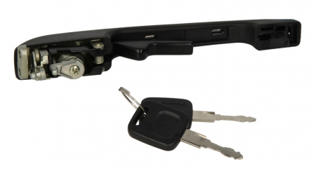 Maner usa fata stanga exterior potrivit AUDI 100 C3 1982-1991 - cu chei cu incuietoare, negru [1]