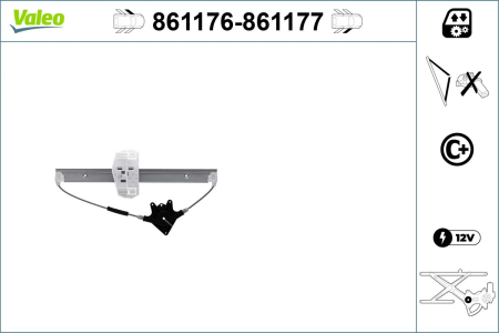 Mecanism actionare geam fata stanga (electric, fara motor) potrivit LEXUS IS III 04.13- [2]