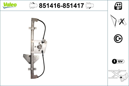 Mecanism actionare geam Fata Stanga (electric, fara motoras, numar de usi: 5) potrivit NISSAN X-TRAIL III 04.14- [2]