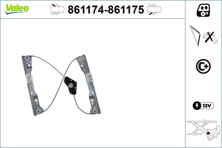 Mecanism actionare geam spate stanga (electric, fara motor) potrivit LEXUS RX 12.08-08.15 [2]