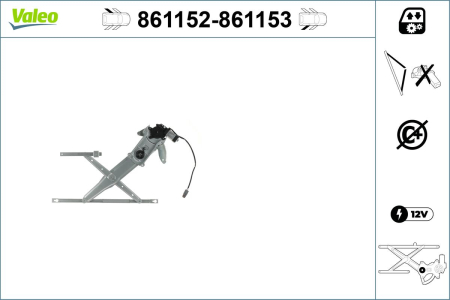 Caroserie - Mecanism actionare geam spate stanga (electric, fara motor) potrivit TOYOTA RAV 4 I 01.94-06.00