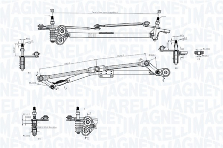Mecanism stergatoare - Mecanism stergator parbriz (fara motor) potrivit BMW X5 (E70), X6 (E71, E72) 10.06-07.14
