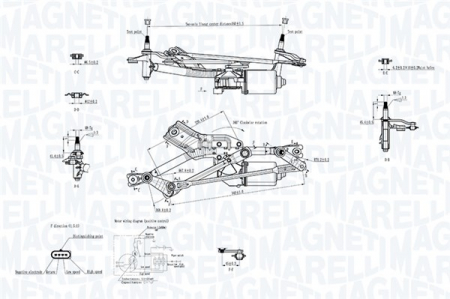 Mecanism stergatoare - Mecanism stergator parbriz potrivit ABARTH GRANDE PUNTO, PUNTO; FIAT GRANDE PUNTO, LINEA, PUNTO, PUNTO EVO, PUNTO EVO/HATCHBACK, PUNTO/HATCHBACK 06.05-