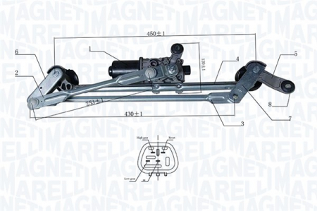Mecanism stergator parbriz potrivit NISSAN QASHQAI I; RENAULT KADJAR 11.06- [2]