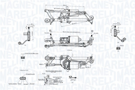Mecanism stergator parbriz potrivit OPEL CORSA E, CORSA E/HATCHBACK 09.14- [1]