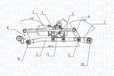 Mecanism stergator parbriz potrivit RENAULT CLIO IV, CLIO IV/HATCHBACK 11.12-08.21 [1]