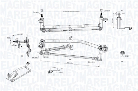 Mecanism stergator parbriz potrivit SKODA SUPERB II 03.08-05.15 [2]