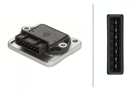 Aprindere - Modul aprindere (7 pin) potrivit VOLVO 240; AUDI 100 C3, 80 B3, 80 B4, 90 B3, COUPE B2, COUPE B3; SAAB 900 I; SEAT TOLEDO I; VW CADDY I, CORRADO, GOLF I, GOLF II, JETTA II, PASSAT B2 1.0-2.3 09.79-03.