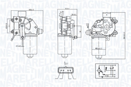 Mecanism stergatoare - Motor stergator fata potrivit RENAULT LAGUNA III 10.07-12.15