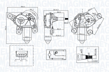 Mecanism stergatoare - Motor stergator spate potrivit ALFA ROMEO GIULIETTA 04.10-12.20