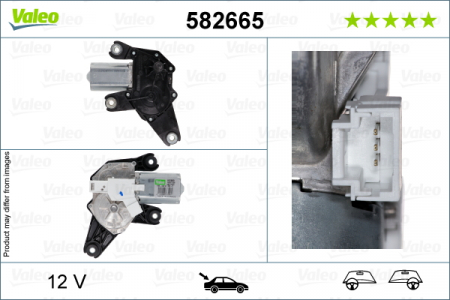 Mecanism stergatoare - Motor stergator Spate potrivit DACIA SANDERO II; NISSAN MICRA C+C III, MICRA III 01.03-