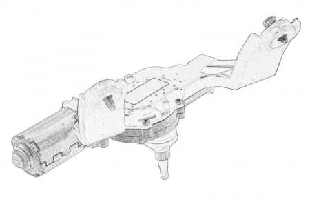 Motor stergator spate potrivit HYUNDAI IX35; KIA PRO CEE'D 02.08-12.15 [1]