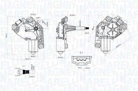 Motor stergator spate potrivit MERCEDES A (W176) 06.12-05.18 [1]