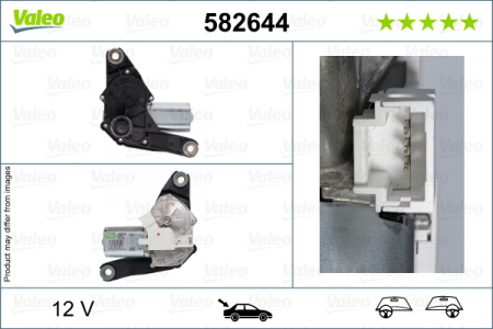 Mecanism stergatoare - Motor stergator Spate potrivit NISSAN QASHQAI II; PEUGEOT 106 II 04.96-