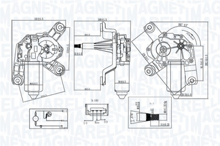 Mecanism stergatoare - Motor stergator spate potrivit OPEL MERIVA B 06.10-03.17
