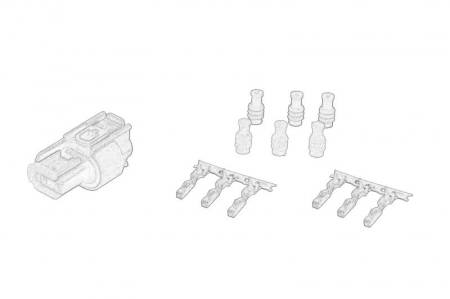 Stopuri - Mufa conectare cu 2 pini iluminare numar BMW Seria 3 (E36), 3 (E46), 5 (E39), 5 (E60), 7 (E38), X5 (E53)