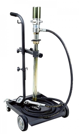 Echipamente - Distribuitor ulei cu carucior 50-60 litri pompa pneumatica transfer raport 3:1 pistol display cantitate furtun 4 m