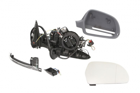 Oglinzi auto - Oglinda dreapta potrivit AUDI A6, A6 ALLROAD 2008-2011 - asferic, incalzita, grunduita