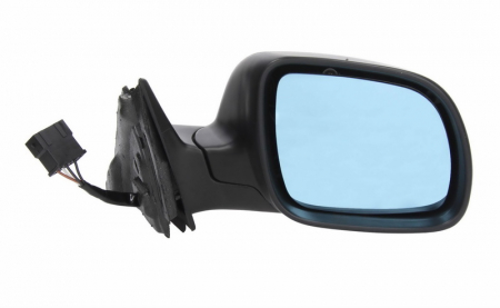 Oglinda dreapta AUDI A3 intre 1996-2000 electrica, incalzita, convex, albastru, cu carcasa [0]