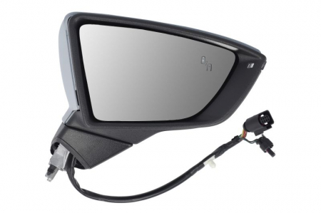 Caroserie - Oglinda dreapta electric, convex, cu incalzire, asistent la schimbarea benzii, acoperit sub acoperire, rabatabil electric, cu semnalizator potrivit SEAT ARONA KJ, IBIZA V 6F 06.17-