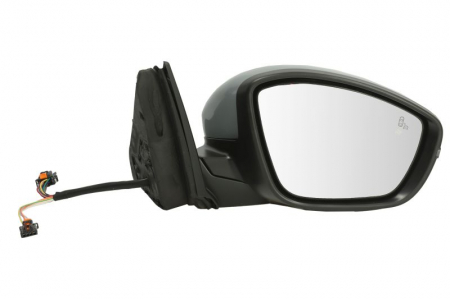Oglinzi auto - Oglinda dreapta (electric, convex, cu incalzire, asistent schimbare banda, grund, rabatare electrica, cu semnalizator, cu senzor temperatura) potrivit OPEL CORSA F; PEUGEOT 208 II 05.19-