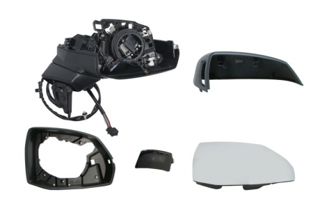 Caroserie - Oglinda dreapta (electric, cu memorie, convex, cu încălzire, asistent de schimbare a benzii, rabatabil electric, cu indicator) potrivit AUDI Q5 FY, Q5 FYT 01.17-