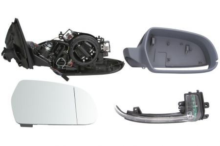 Caroserie - Oglinda dreapta electrica, asferic, incalzita, grunduita AUDI A4 intre 2011-2016