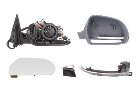 Caroserie - Oglinda dreapta electrica, asferic, incalzita, grunduita AUDI A6, A6 ALLROAD intre 2008-2011