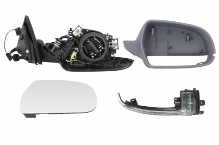 Oglinda dreapta electrica, asferic, incalzita, grunduita, pliabila electric AUDI A5 dupa 2007 [0]