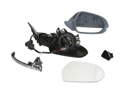 Oglinda dreapta electrica asferica, incalzita, crom, pliere electrica AUDI A6, A6 ALLROAD 