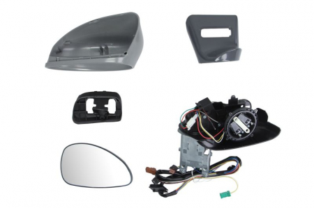 Oglinzi auto - Oglinda dreapta electrica incalzita, albastra, grunduita, pliabila electrica, cu senzor temperatura CITROEN C4 I intre 2004-2009