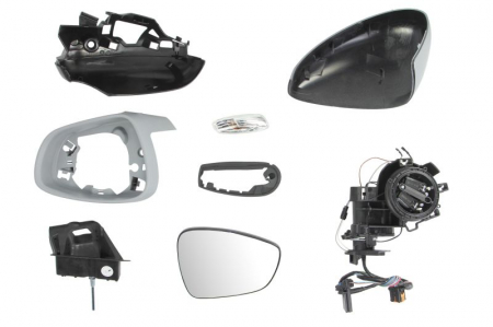 Caroserie - Oglinda dreapta electrica incalzita, albastra, grunduita, pliabila electrica, cu senzor temperatura CITROEN C5 III dupa 2008