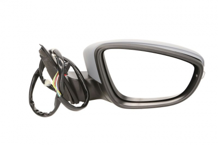 Caroserie - Oglinda dreapta electrica incalzita, crom, grunduita, pliabila electrica, cu lumina VW PASSAT intre 2010-2014