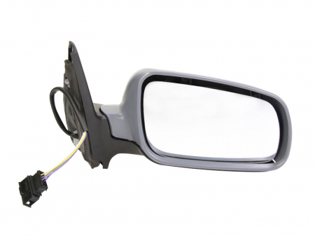 Caroserie - Oglinda dreapta VW GOLF IV intre 1997-2006/ BORA intre 1998-2005 electrica, incalzita, convex, albastru, cu carcasa, mare