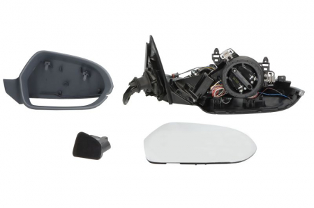 Caroserie - Oglinda laterala dreapta (electric, cu memorie, asferic, cu incalzire, asistent schimbare banda, pliabil electric, cu semnalizator) potrivit AUDI A6 C7 11.10-02.18