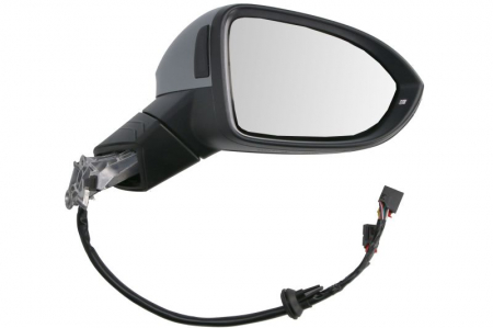 Oglinzi auto - Oglinda laterala dreapta (electric, cu memorie, convex, cu incalzire, asistenta schimbare benzi, grunduit, rabatare electrica, cu semnalizator) potrivit VW GOLF VIII 07.19-