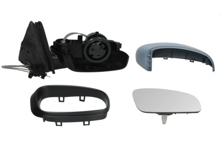 Oglinda laterala Dreapta (mecanic, convexa, crom, captuseala) potrivit SKODA FABIA II, ROOMSTER, ROOMSTER PRAKTIK -05.15 [0]