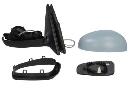 Oglinda laterala Dreapta (mecanic, convexa, crom, captuseala) potrivit SKODA FABIA II, ROOMSTER, ROOMSTER PRAKTIK -05.15 [1]