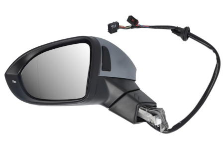 Caroserie - Oglinda laterala stanga electric, asferic, cu incalzire, asistenta banda, grund, cu memorie, semnalizator potrivit VW GOLF VIII 07.19-