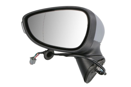 Oglinzi auto - Oglinda laterala stanga electric, asferic, cu incalzire, grund, rabatare electrica, semnalizator potrivita FORD FIESTA VI 2008-2013