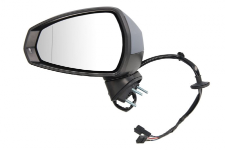 Caroserie - Oglinda laterala Stanga (electric, asferice, incalzita, crom, in carcasa) potrivit AUDI A3