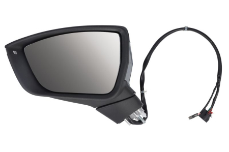 Caroserie - Oglinda laterala stanga electric, convex, cu incalzire, asistenta banda, grund, rabatare electrica, semnalizator potrivit SEAT ATECA 04.16-
