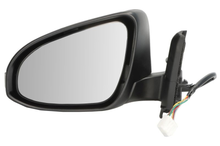 Caroserie - Oglinda laterala stanga electric, convex, cu incalzire, grund, rabatare electrica, semnalizator potrivit TOYOTA YARIS XP130 12.10-01.20