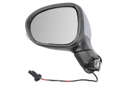 Oglinzi auto - Oglinda laterala stanga electric, convex, cu incalzire, grund, semnalizator, wy5w bulb potrivita FIAT 500X dupa 2014