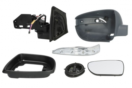 Caroserie - Oglinda laterala Stanga (electric, convexa, incalzita, crom, captuseala, pliabil electric) potrivit HYUNDAI IX35