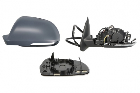 Oglinda laterala stanga (electric, cu memorie, asferic, cu incalzire, grund, rabatare electrica, cu semnalizator) potrivit SKODA OCTAVIA II 11.08-06.13 [1]